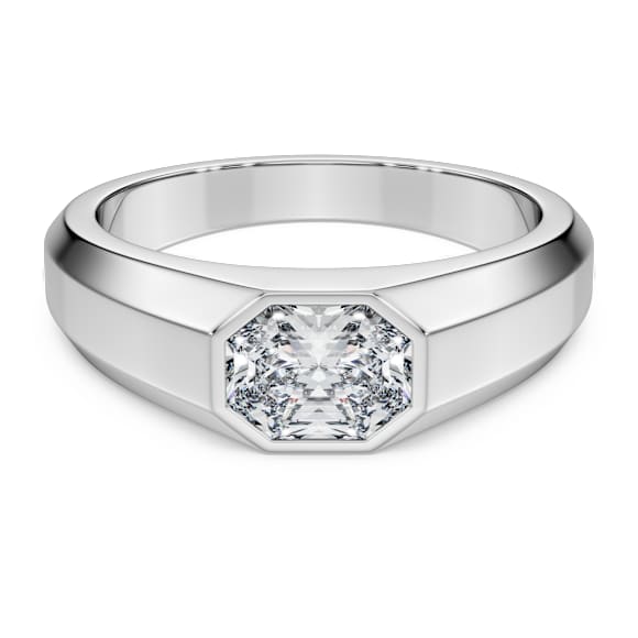 Octagon band ring, Lab-grown diamonds 1.0 ct tw, Octagon shape, 18K white gold - Swarovski, 5730216