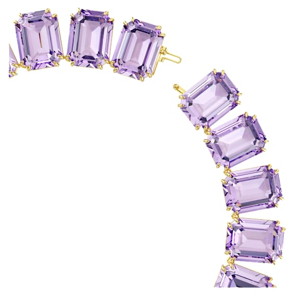 Millenia Tennisネックレス, オーバーサイズ クリスタル, オクタゴンカット, パープル, ゴールドトーン・プレーティング - Swarovski, 5730323