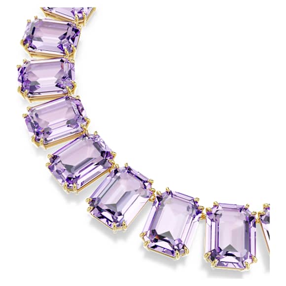 Millenia Tennisネックレス, オーバーサイズ クリスタル, オクタゴンカット, パープル, ゴールドトーン・プレーティング - Swarovski, 5730323