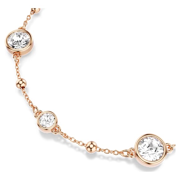 Braccialetto Imber, Taglio Round, Bianco, Finitura oro rosa 18K - Swarovski, 5730677