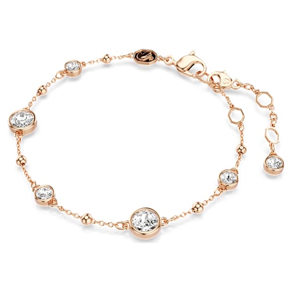 Imber Armband, Rundschliff, Weiß, Roségold-Legierungsschicht - Swarovski, 5730677