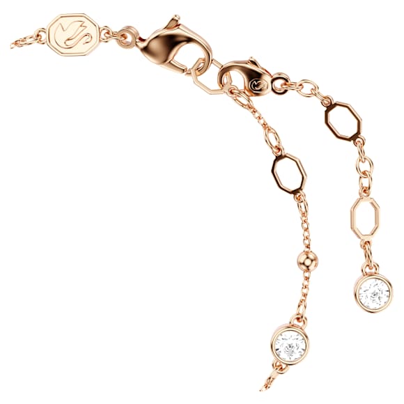 Imber bracelet, Round cut, White, 18K rose gold finish - Swarovski, 5730677
