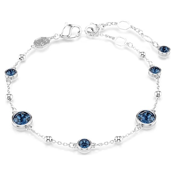 Imber Armband, Rundschliff, Blau, Rhodiniert - Swarovski, 5730679