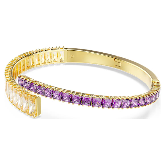 Matrix bangle, Mixed cuts, Multicolored, Gold-tone plated - Swarovski, 5731048