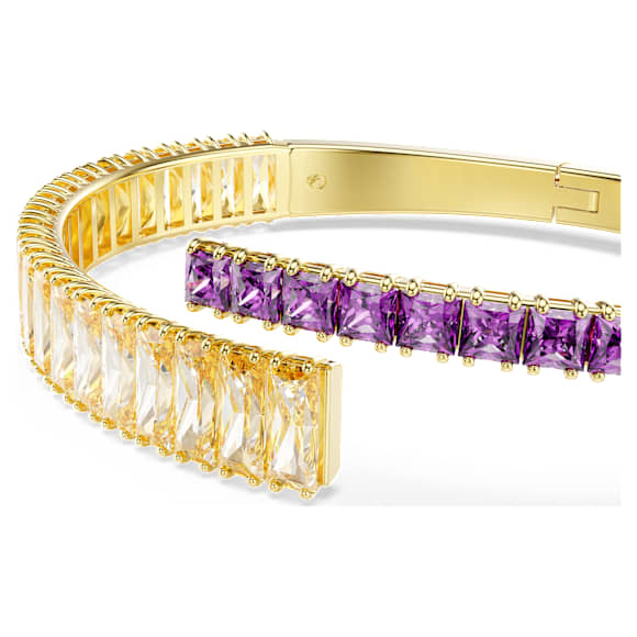 Matrix bangle, Mixed cuts, Multicolored, Gold-tone plated - Swarovski, 5731048
