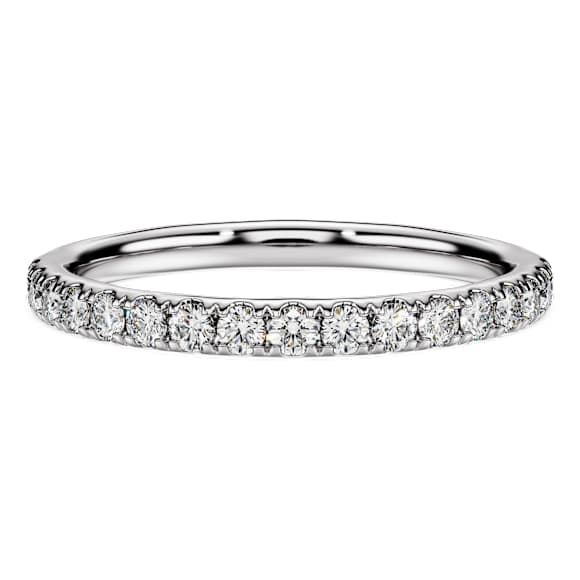 Eternity Bant yüzük, Laboratuvarda üretilmiş elmaslar 0,4 karat toplam ağırlık, Yuvarlak şekil, Saf gümüş - Swarovski, 5731062