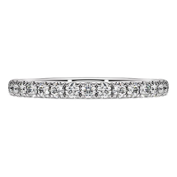 Eternity Bant yüzük, Laboratuvarda üretilmiş elmaslar 0,4 karat toplam ağırlık, Yuvarlak şekil, Saf gümüş - Swarovski, 5731062