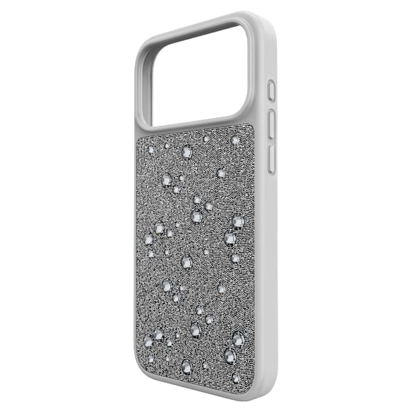 Pouzdro na chytrý telefon High, Křišťály typu Flat Back, iPhone® 17 Pro Max, Stříbrný odstín - Swarovski, 5731145