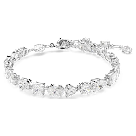 Mesmera 手链, 混合切割, 白色, 镀铑 - Swarovski, 5731959