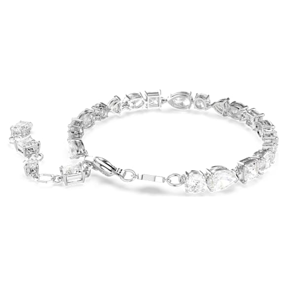Mesmera 手链, 混合切割, 白色, 镀铑 - Swarovski, 5731959