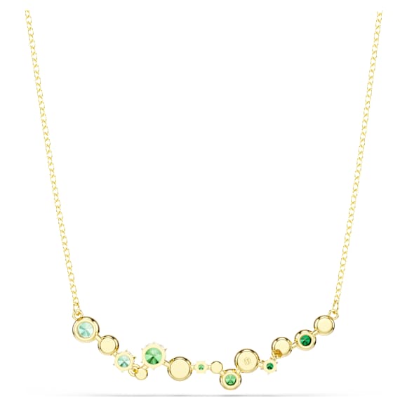Collana Constella, Taglio misto, Verde, Finitura oro 18K - Swarovski, 5732247