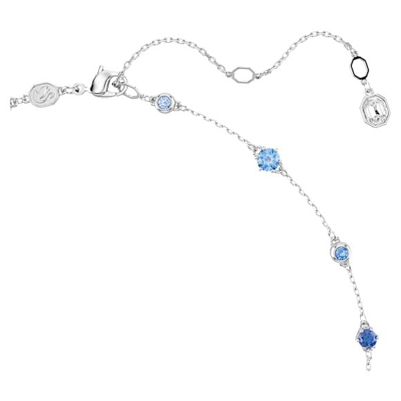 Náhrdelník Constella, Různé výbrusy, Modrá, Pokoveno rhodiem - Swarovski, 5732255