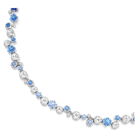 Náhrdelník Constella, Různé výbrusy, Modrá, Pokoveno rhodiem - Swarovski, 5732255