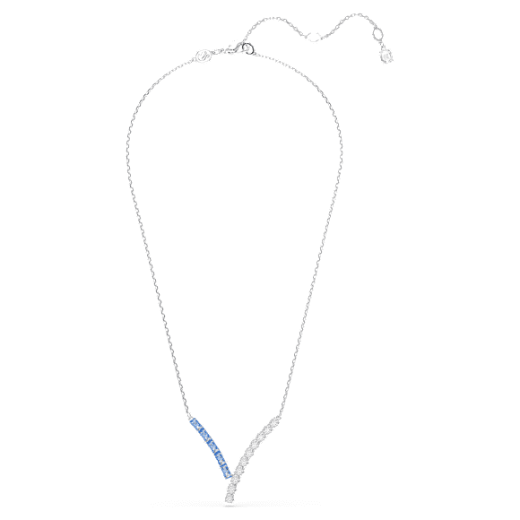 Matrix pendant, Mixed cuts, Blue, Rhodium plated - Swarovski, 5732265
