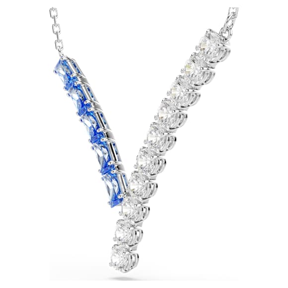 Matrix pendant, Mixed cuts, Blue, Rhodium plated - Swarovski, 5732265