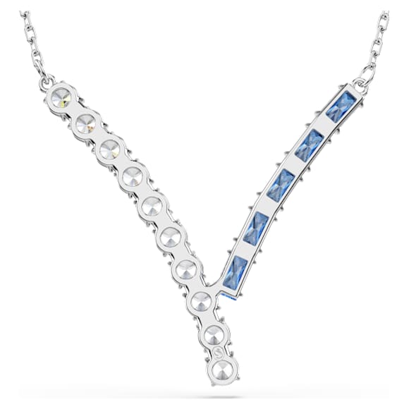 Matrix pendant, Mixed cuts, Blue, Rhodium plated - Swarovski, 5732265