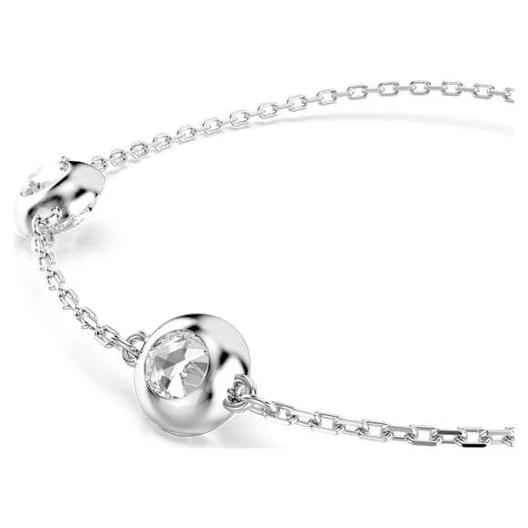 Una Angelic 手鏈, 圓形切割, 双面图案, 白色, 鍍白金色 - Swarovski, 5732272
