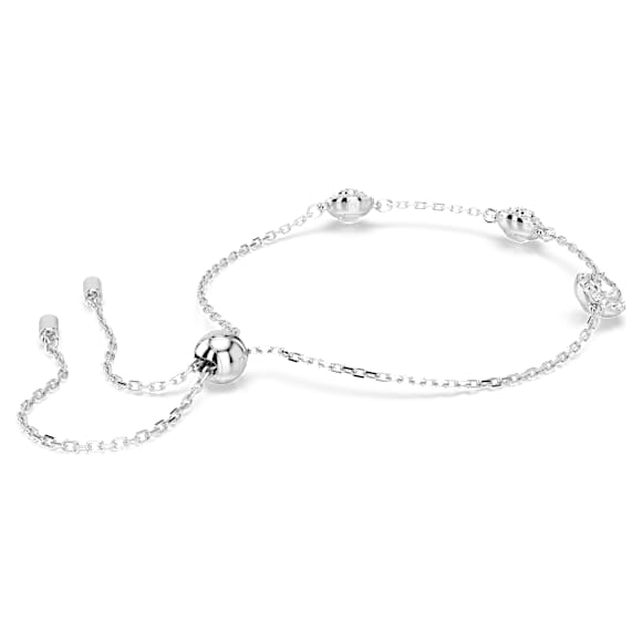 Una Angelic 手鏈, 圓形切割, 双面图案, 白色, 鍍白金色 - Swarovski, 5732272