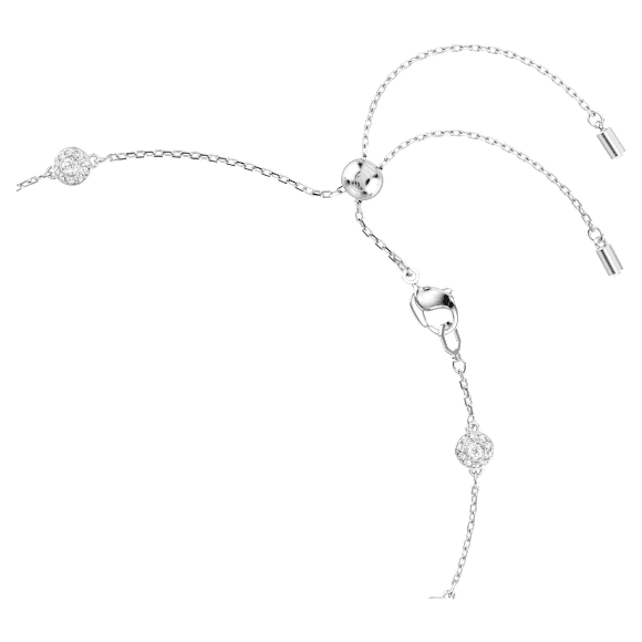 Una Angelic 項鏈, 圓形切割, 双面图案, 白色, 鍍白金色 - Swarovski, 5732275
