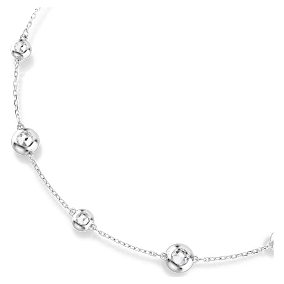 Una Angelic 項鏈, 圓形切割, 双面图案, 白色, 鍍白金色 - Swarovski, 5732275