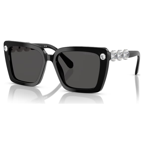Occhiali da sole, Forma quadrata, SK6032, Neri - Swarovski, 5732335