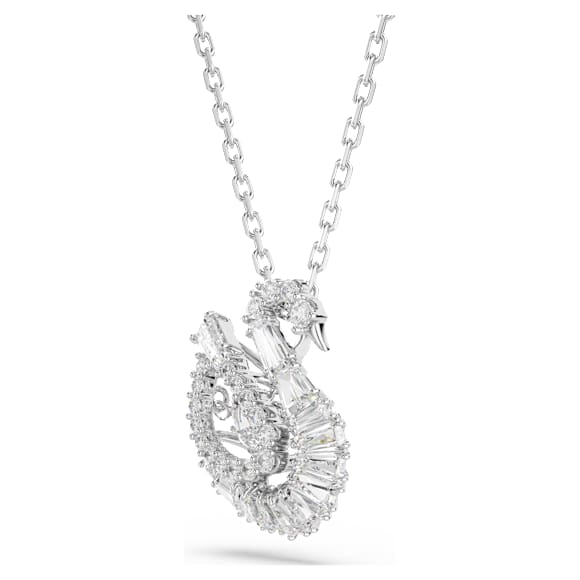 Swan ペンダント, ミックスカット, スワン, ホワイト | Swarovski
