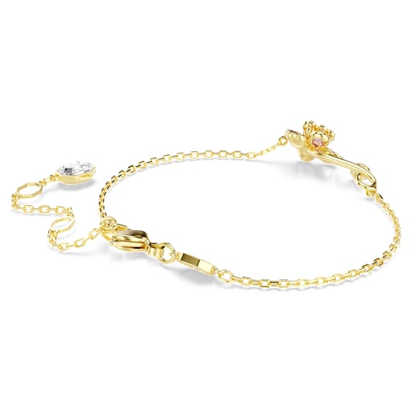 Idyllia bracelet, Mixed cuts, Flower, Multicolored, Gold-tone plated - Swarovski, 5732423