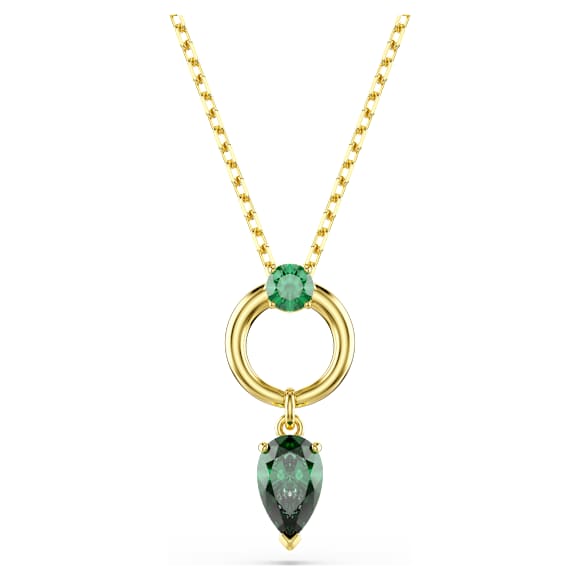 Mesmera 链坠, 混合切割, 绿色, 镀金色调 - Swarovski, 5732484