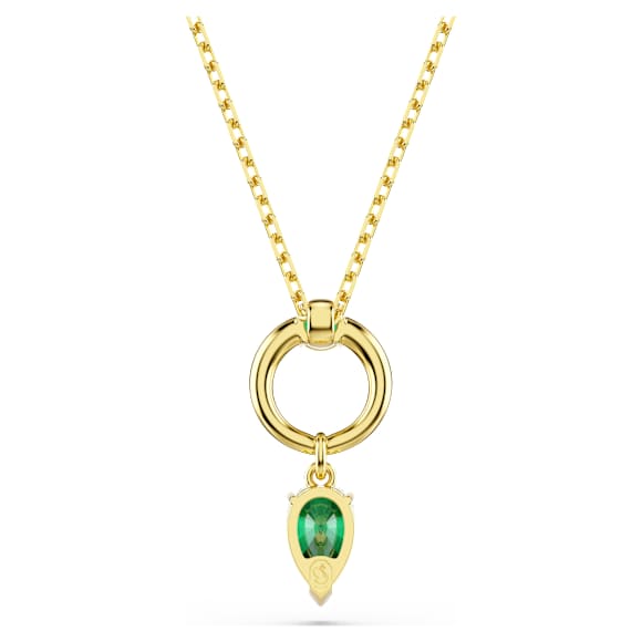 Mesmera 链坠, 混合切割, 绿色, 镀金色调 - Swarovski, 5732484