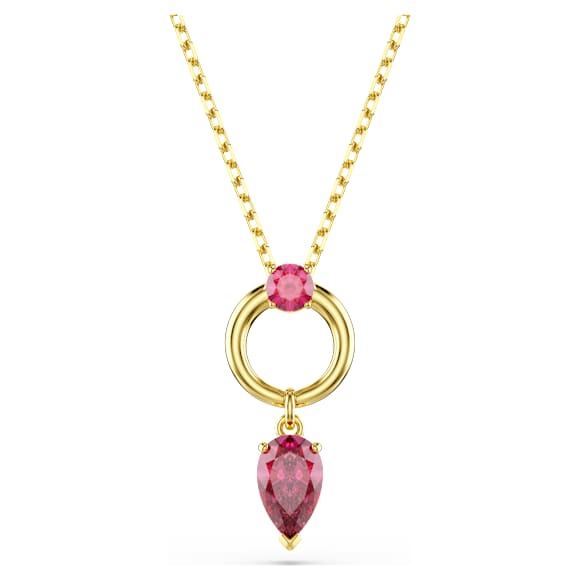Mesmera 链坠, 混合切割, 红色, 镀金色调 - Swarovski, 5732487