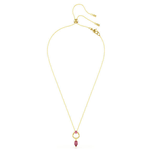 Mesmera 链坠, 混合切割, 红色, 镀金色调 - Swarovski, 5732487