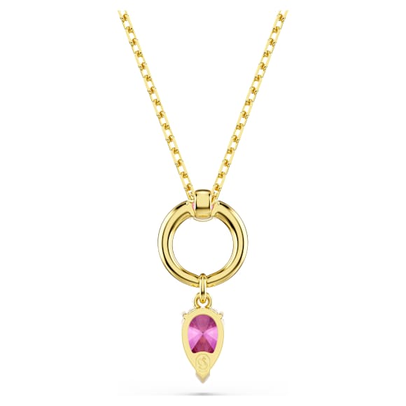 Mesmera 链坠, 混合切割, 红色, 镀金色调 - Swarovski, 5732487