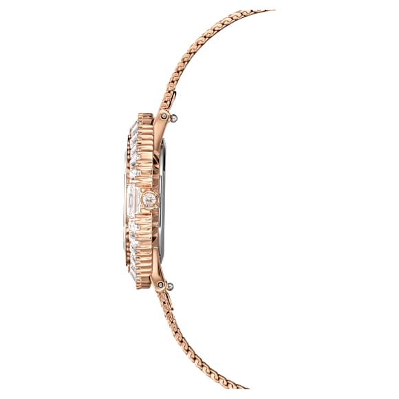 Matrix octagon 腕表, 金属手链, 玫瑰金色调, 玫瑰金色调润饰 - Swarovski, 5732497