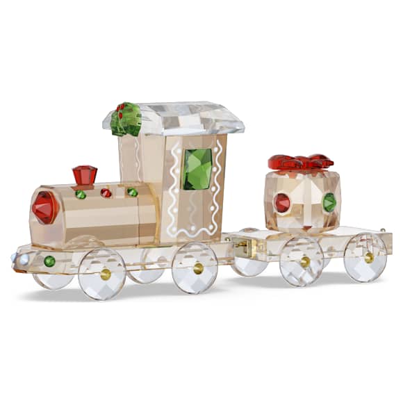 Holiday Cheers Train Set, Gold tone - Swarovski, 5732578