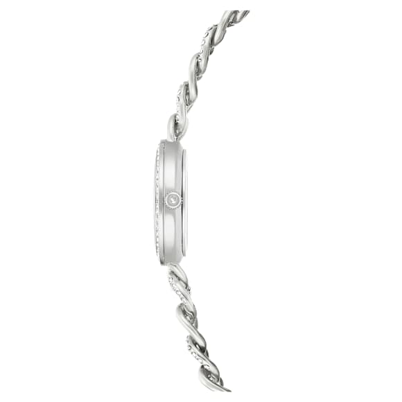 Relógio Cocktail round, Pulseira de metal, Prata, Aço inoxidável - Swarovski, 5732765