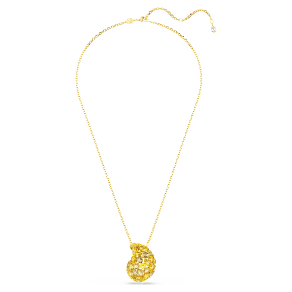 Pendentif et broche Gema, Jaunes, Placage de ton or - Swarovski, 5732839