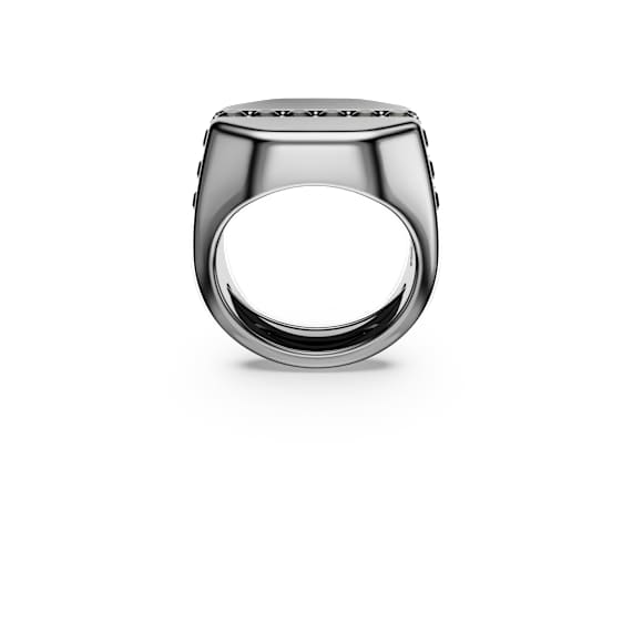Dextera Octagon ring, Octagon shape, Round cut, Black, Ruthenium plated - Swarovski, 5732869