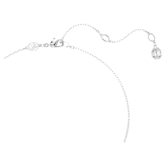 Una Angelic Y pendant, Round cut, White, Rhodium plated - Swarovski, 5733067