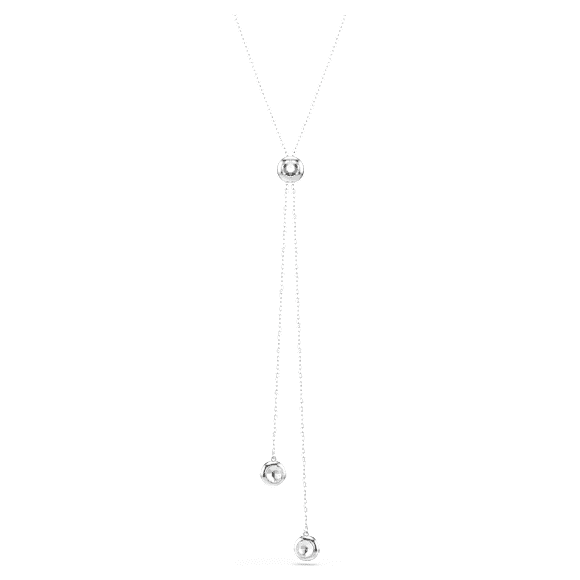 Una Angelic Y pendant, Round cut, White, Rhodium plated - Swarovski, 5733067