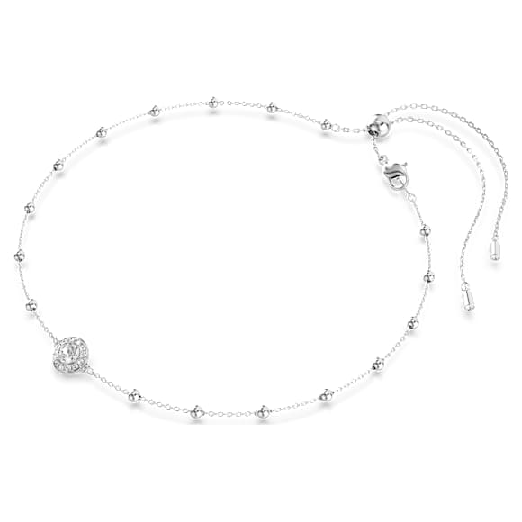 Una Angelic 链坠, 圆形切割, 雙面圖案, 白色, 镀铑 - Swarovski, 5733116