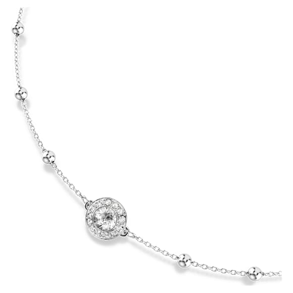 Una Angelic 链坠, 圆形切割, 雙面圖案, 白色, 镀铑 - Swarovski, 5733116