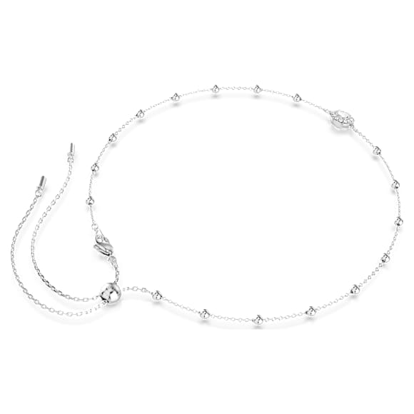 Una Angelic 链坠, 圆形切割, 雙面圖案, 白色, 镀铑 - Swarovski, 5733116