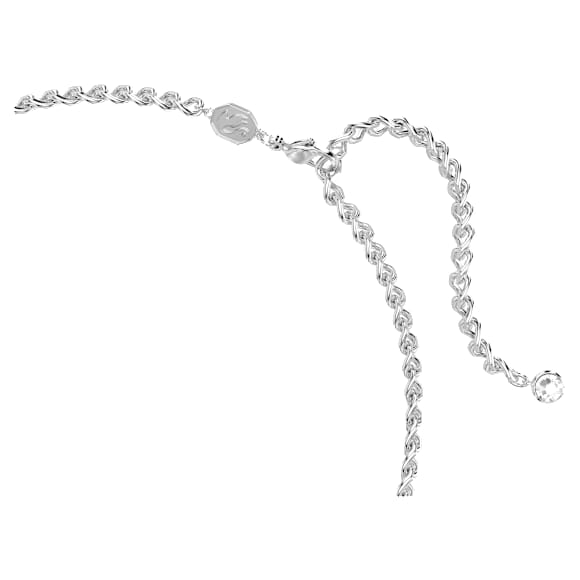 Una Angelic choker, White, Rhodium plated - Swarovski, 5733194