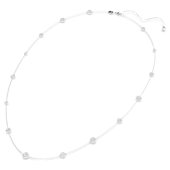 Una Angelic strandage, Round cut, White, Rhodium plated - Swarovski, 5733197