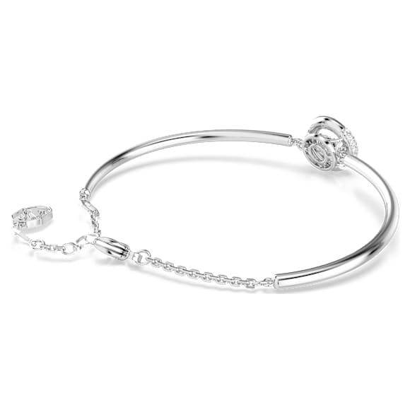 Bransoletka typu bangle Dextera, Szlif okrągły, Biała, Powłoka z rodu - Swarovski, 5733399