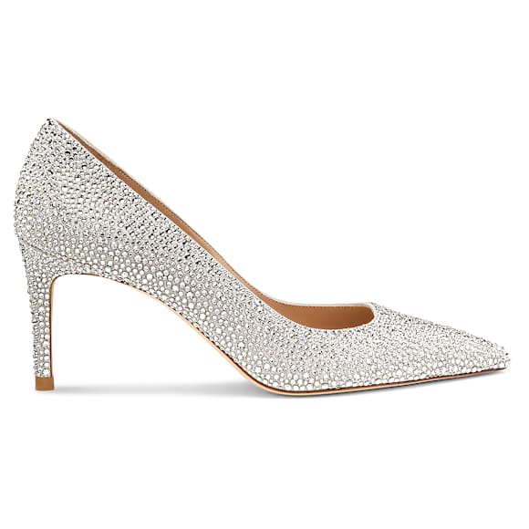STUART WEITZMAN Stuart Power Shine Pumps, Weiß - Swarovski, 5733411