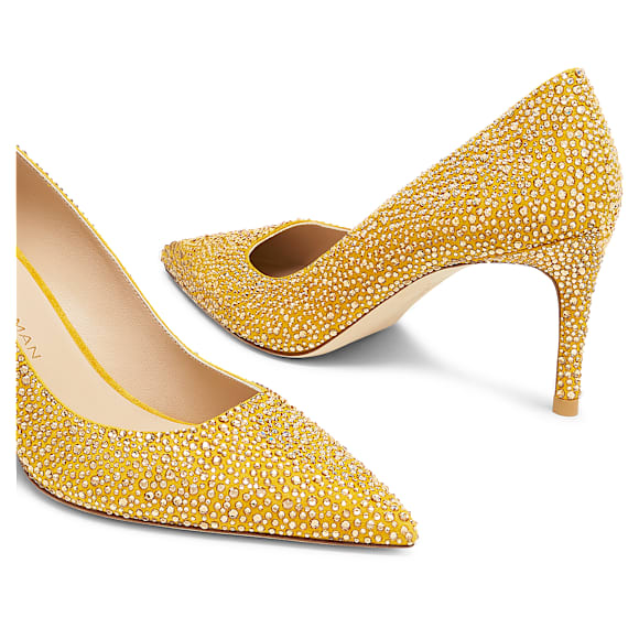 Escarpin STUART WEITZMAN Stuart Power Shine, Jaune - Swarovski, 5733447