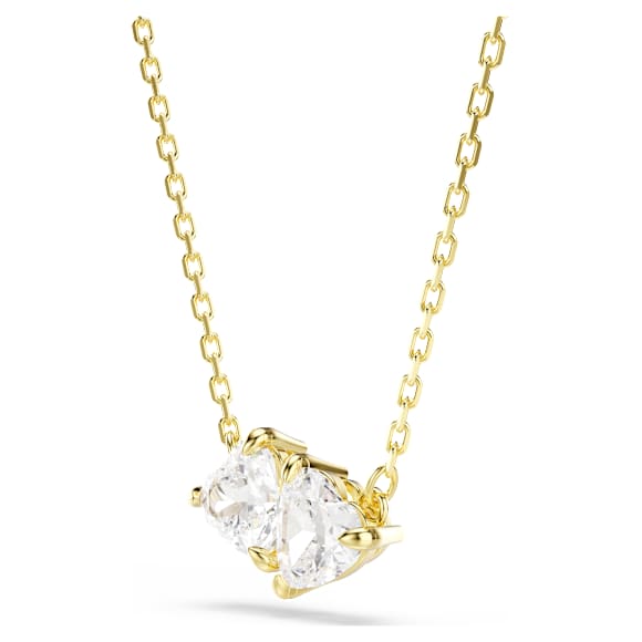 Verižica Mesmera Attract, Srce, Bela, PVD zlatega odtenka - Swarovski, 5733475