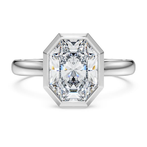 Bague à chaton Octagon, Diamants créés en laboratoire 2,0 ct tw, Forme octogonale, Or blanc 14 carats - Swarovski, 5733501
