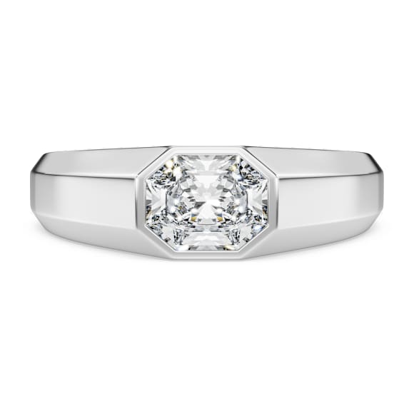 Anillo de banda Octagon, Diamantes creados en laboratorio (peso total de 1,0 quilates), Forma octagonal, Oro blanco de 18 quilates - Swarovski, 5733579